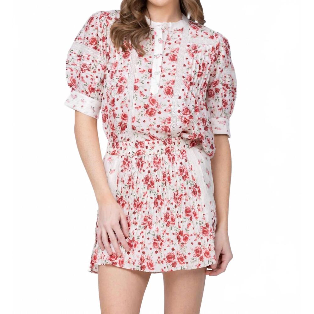 NEW SUNDAYS havara puff sleeve top in white